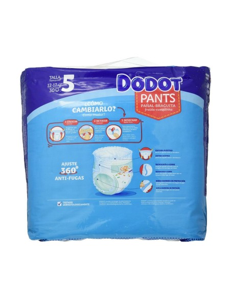 Couches jetables Dodot Dodot Pants Taille 5 12-17 kg 30 Unités