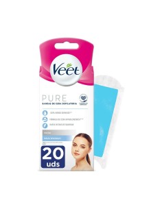 Bandes Épilatoire Faciales Veet Peau sensible 20 Unités