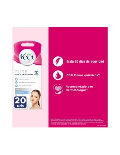 Bandes Épilatoire Faciales Veet Peau sensible 20 Unités 2