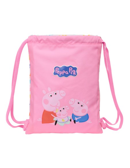 Sac à dos serré par des ficelles Peppa Pig Baby pig Multicouleur 26 x 34 x 1 cm