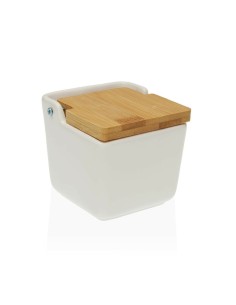 Salière avec couvercle Versa Blanc Dolomite (9 x 8 x 9 cm)