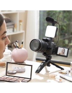 Kit Vlogging avec Lumière, Micro y Télécommande Plodni InnovaGoods 6 Pièces 2