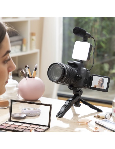 Kit Vlogging avec Lumière, Micro y Télécommande Plodni InnovaGoods 6 Pièces