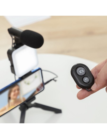 Kit Vlogging avec Lumière, Micro y Télécommande Plodni InnovaGoods 6 Pièces