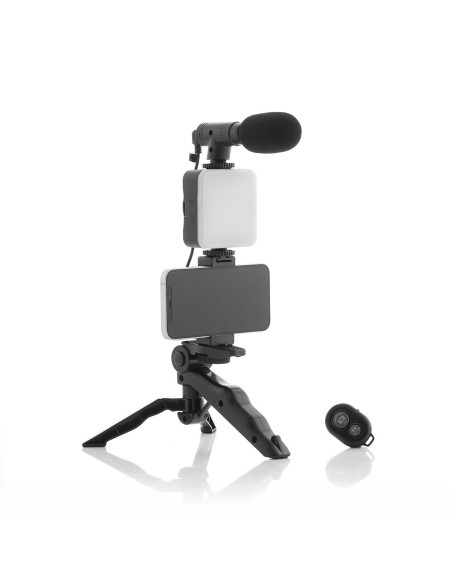 Kit Vlogging avec Lumière, Micro y Télécommande Plodni InnovaGoods 6 Pièces