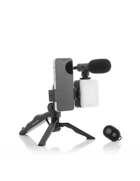 Kit Vlogging avec Lumière, Micro y Télécommande Plodni InnovaGoods 6 Pièces