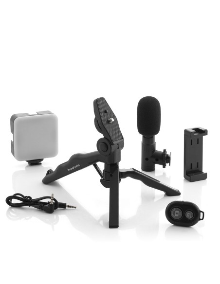 Kit Vlogging avec Lumière, Micro y Télécommande Plodni InnovaGoods 6 Pièces