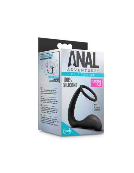 Anneau Pénis Blush Anal Adventures Noir