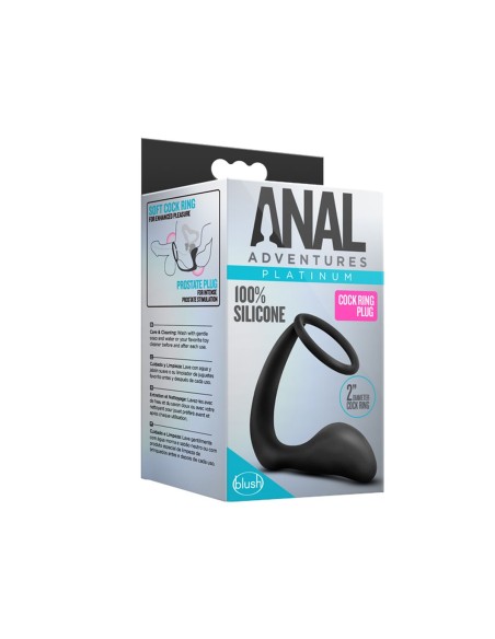 Anneau Pénis Blush Anal Adventures Noir