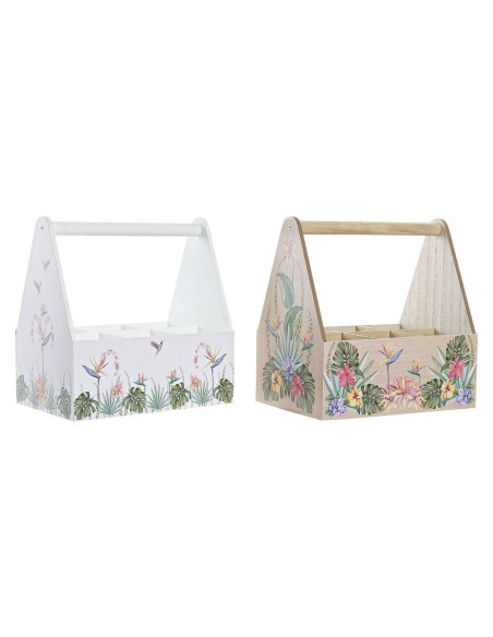 Range Bouteilles DKD Home Decor Multicouleur Bois MDF 24 x 16,5 x 25 cm (2 Unités)
