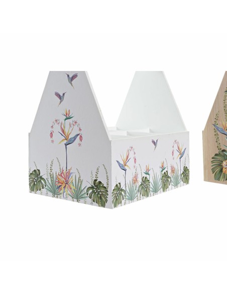 Range Bouteilles DKD Home Decor Multicouleur Bois MDF 24 x 16,5 x 25 cm (2 Unités)