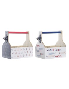 Range Bouteilles DKD Home Decor Multicouleur Bois MDF 27 x 16,5 x 25,5 cm (2 Unités)