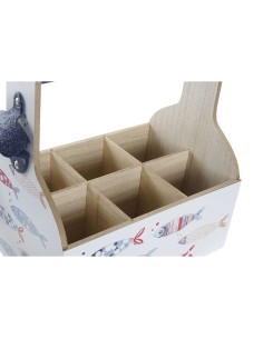Range Bouteilles DKD Home Decor Multicouleur Bois MDF 27 x 16,5 x 25,5 cm (2 Unités) 2