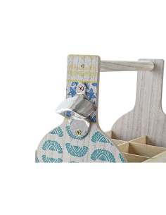 Range Bouteilles DKD Home Decor 27 x 16,5 x 25 cm Bleu Turquoise Bois MDF (2 Unités) 2