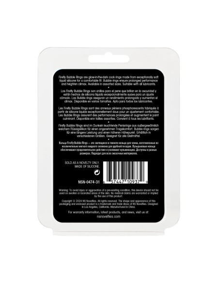 Anneau Pénis NS Novelties Firefly Blanc