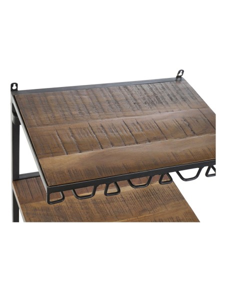 Range Bouteilles DKD Home Decor Voiture Bois d'acacia Fer Gris foncé (83 x 30 x 104 cm)