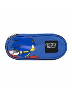 Trousse d'écolier Sonic Blue 8,5 x 5 x 22,5 cm