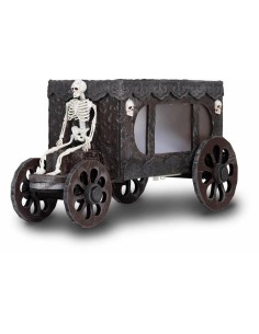 Décoration d'Halloween My Other Me Crâne Calèche 18 x 31 x 18 cm Noir