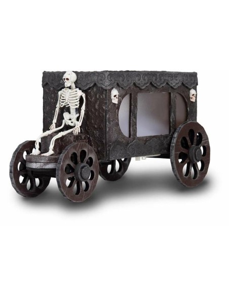 Décoration d'Halloween My Other Me Crâne Calèche 18 x 31 x 18 cm Noir