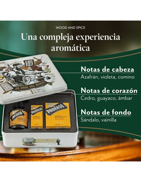 Ensemble pour le Soin de la Barbe Proraso Wood & Spice 3 Pièces