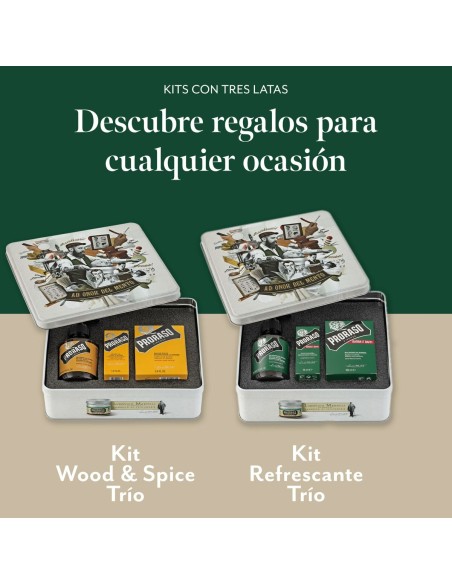 Ensemble pour le Soin de la Barbe Proraso Wood & Spice 3 Pièces