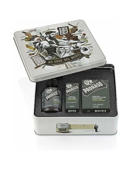 Ensemble pour le Soin de la Barbe Proraso Cypress & Vetyver 3 Pièces