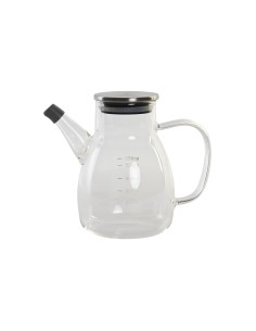 Huilier DKD Home Decor 17 x 10 x 15,5 cm Argenté Acier inoxydable 550 ml Verre Borosilicaté