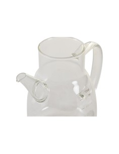 Huilier DKD Home Decor 17 x 10 x 15,5 cm Argenté Acier inoxydable 550 ml Verre Borosilicaté 2