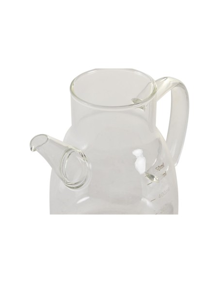Huilier DKD Home Decor 17 x 10 x 15,5 cm Argenté Acier inoxydable 550 ml Verre Borosilicaté