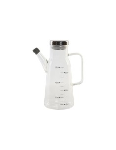 Huilier DKD Home Decor 15 x 9 x 19,6 cm Argenté Acier inoxydable 550 ml Verre Borosilicaté