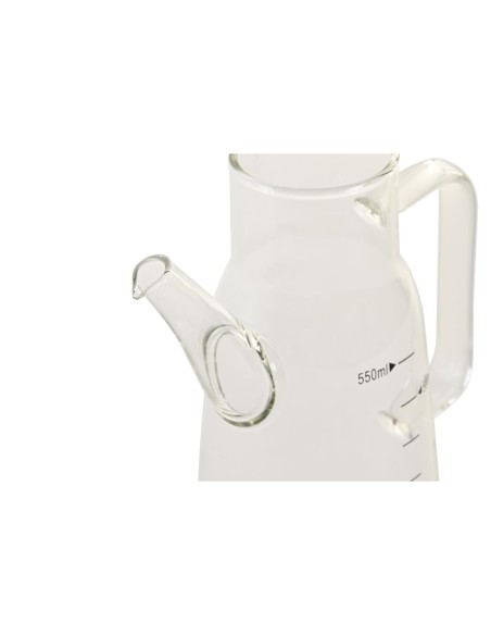 Huilier DKD Home Decor 15 x 9 x 19,6 cm Argenté Acier inoxydable 550 ml Verre Borosilicaté