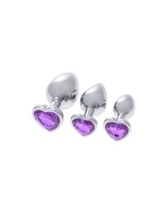 Plug Anal S Pleasures Argenté Lila