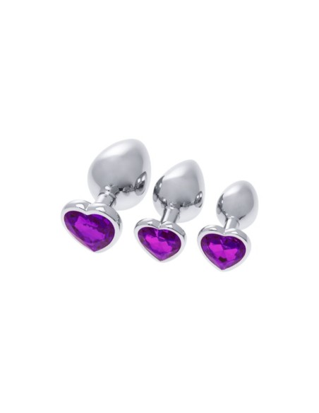 Plug Anal S Pleasures Argenté Lila
