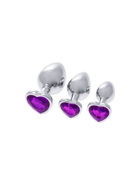 Plug Anal S Pleasures Argenté Lila