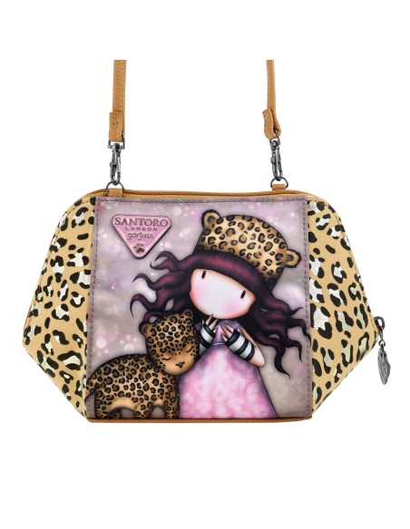 Sac à Bandoulière Gorjuss Léopard (26 x 15,5 x 9,5 cm)