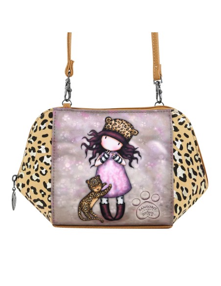Sac à Bandoulière Gorjuss Léopard (26 x 15,5 x 9,5 cm)
