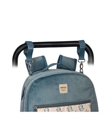 sac accessoires pour bébé Safta Leaves Turquoise (30 x 43 x 15 cm)