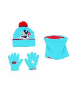 Bonnet, Gants et Echarpe Mickey Mouse Happy smiles Bleu Rouge