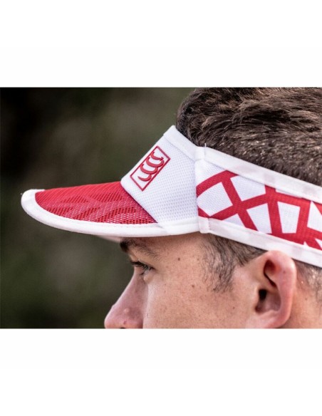 Visière Compressport Spider Web Ultralight Rouge Taille unique