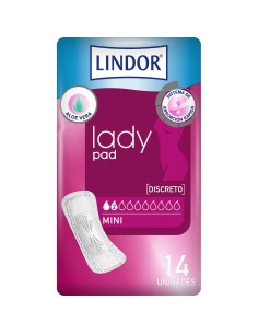 Compresses pour Incontinence Lindor Lady Pad Mini 14 Unités
