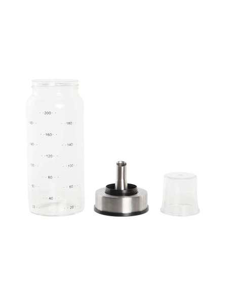 Huilier DKD Home Decor 200 ml 6 x 6 x 16,5 cm Transparent Acier inoxydable Verre Borosilicaté