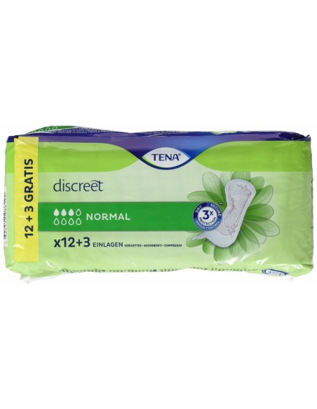 Compresses pour Incontinence Tena Discreet 15 Unités (Parapharmacie)