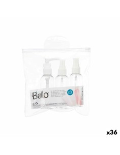 Ensemble de Voyage Berilo CH56289 Blanc Transparent Plastique (36 Unités)