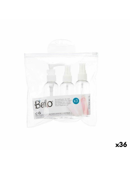 Ensemble de Voyage Berilo CH56289 Blanc Transparent Plastique (36 Unités)