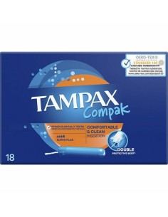 Tampon Super Plus Tampax Tampax Compak Applicateur 18 Unités