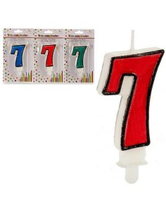 Bougie Anniversaire Blanc Rouge (12 Unités) 2