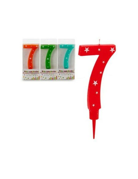 Bougie Anniversaire Numéro 7 (12 Unités)