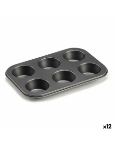 Moule pour four Kinvara CK73973 Gris foncé 18,7 x 3,5 x 26,5 cm (6 Pièces) (12 Unités)
