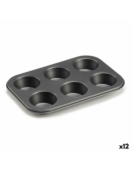 Moule pour four Kinvara CK73973 Gris foncé 18,7 x 3,5 x 26,5 cm (6 Pièces) (12 Unités)