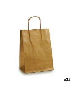 Sac en papier Pincello 18241-ORO Doré 18 x 8 x 32 cm (25 Unités)